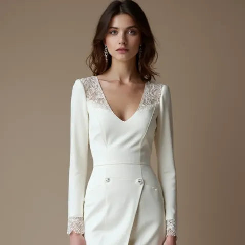 Short Wedding Dress for Petite Brides, Perfect for Casual Weddings
