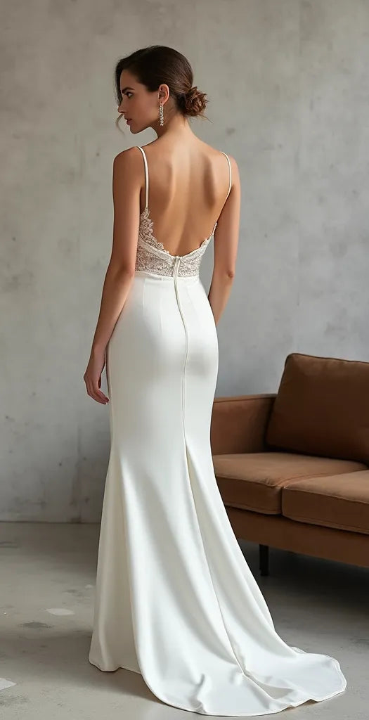 Mermaid Fit-and-Flare Wedding Dress for Romantic and Modern Brides