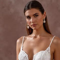 Sexy Mermaid Wedding Dress with a Deep V-Neck for a Bold Bridal Style