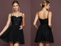 Sophisticated Black Evening Dress and Prom Gown with a Sparkling Waistline for Extra Shine