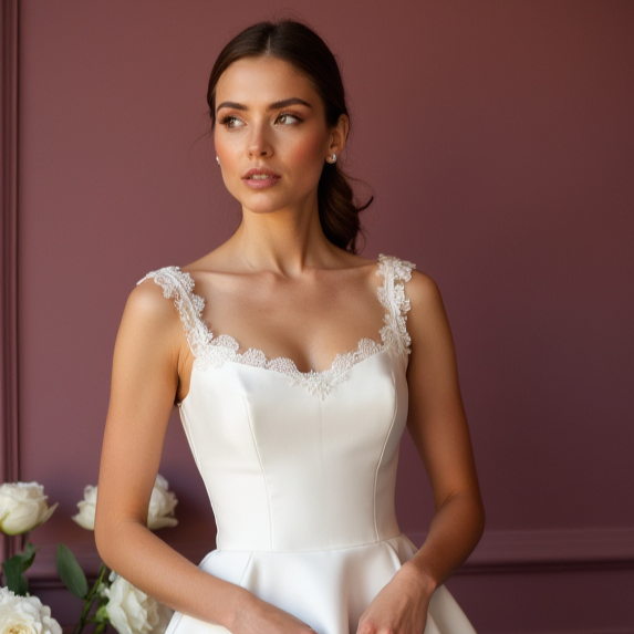 Modern Short Wedding Dress and Mini Dress with Long Sleeves for a Modest Touch