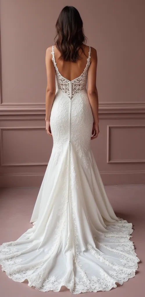 Sexy Mermaid Wedding Dress with a Sleek and Chic Design for Trendy Brides