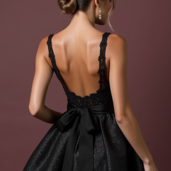 Stunning Evening Dress and Prom Dress with Tiered Layers for a Dramatic Effect