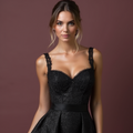 Stunning Evening Dress and Prom Dress with Tiered Layers for a Dramatic Effect