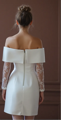 Mini Wedding Gown with a Sleek Fit for Trendy and Modern Brides