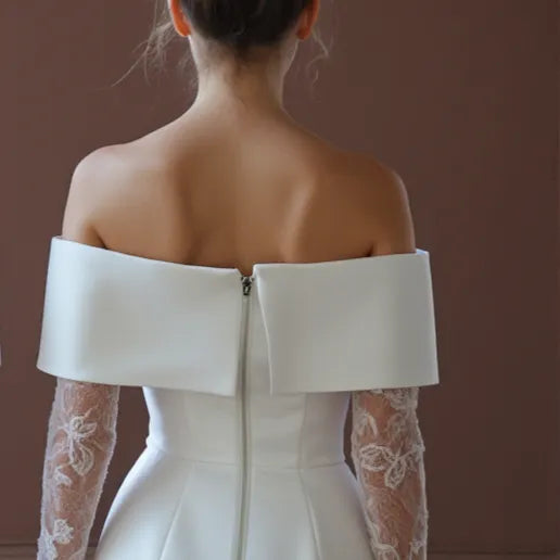 Mini Wedding Gown with a Sleek Fit for Trendy and Modern Brides