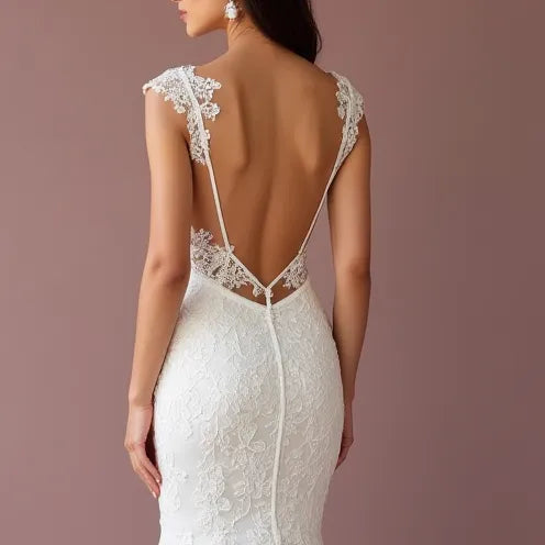Sexy Mermaid Wedding Dress with a Dramatic Skirt for a Bold Statement