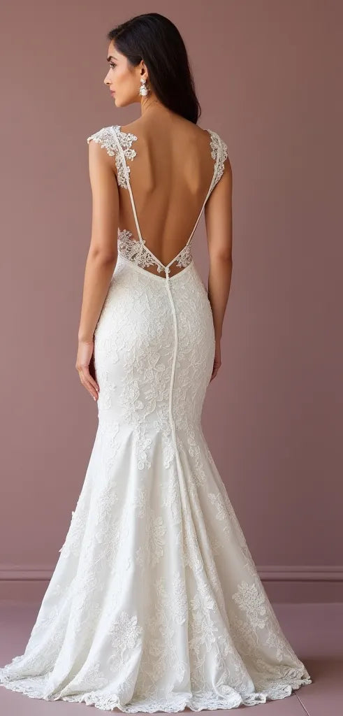 Sexy Mermaid Wedding Dress with a Dramatic Skirt for a Bold Statement