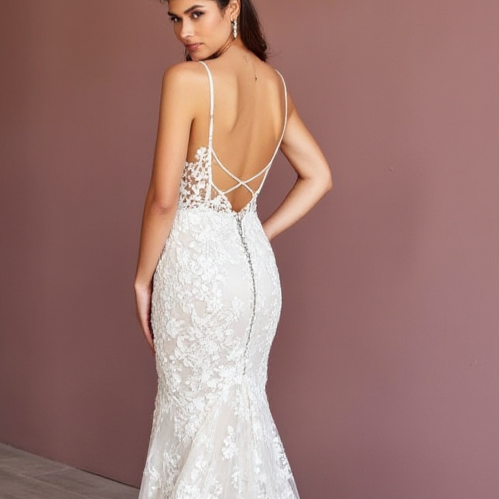 Classic Mermaid Wedding Dress for a Royal-Inspired Wedding Theme