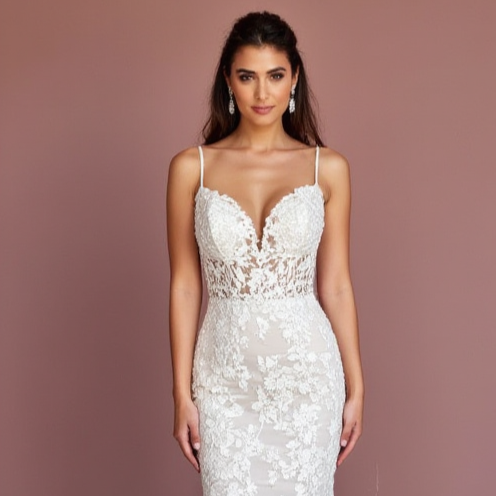 Classic Mermaid Wedding Dress for a Royal-Inspired Wedding Theme
