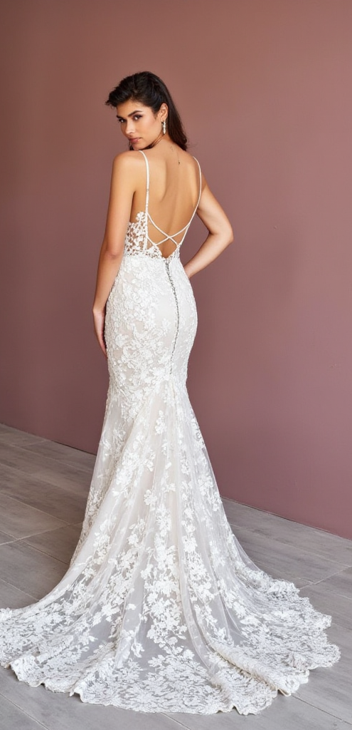 Classic Mermaid Wedding Dress for a Royal-Inspired Wedding Theme