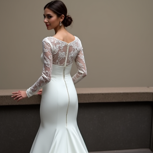 Classic Mermaid Wedding Dress with a Modern Twist for Stylish Brides