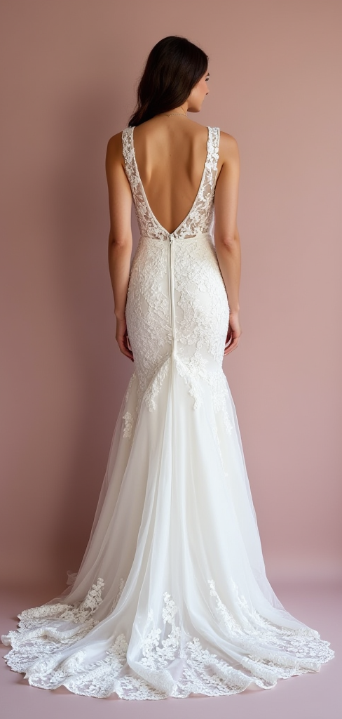 Classic Mermaid Wedding Dress for Brides Who Want a Sleek and Sexy Look