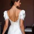 Vintage Short Wedding Dress and Mini Dress with Puff Sleeves for a Retro Look