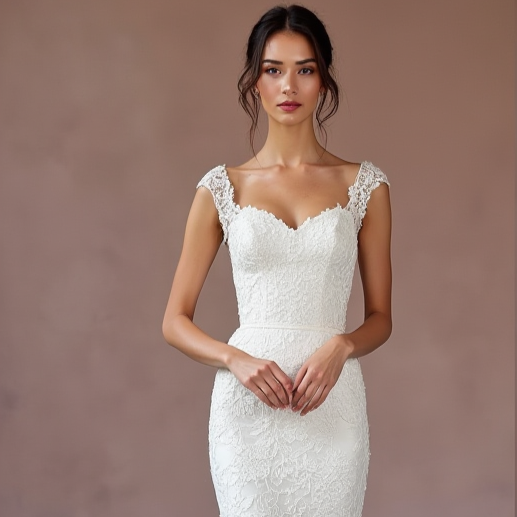 Mermaid Wedding Dress with a Flattering Fit-and-Flare Silhouette