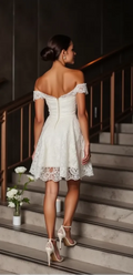 Mini Wedding Gown for Summer Beach Weddings and Outdoor Vows