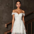 Mini Wedding Gown for Summer Beach Weddings and Outdoor Vows
