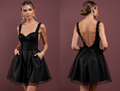 Elegant Black Evening Dress & Prom Dress with Sparkling Beads for a Glamorous Look