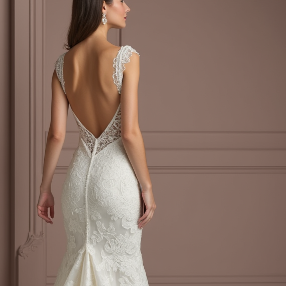 Mermaid Wedding Dress for Winter Weddings with a Dramatic Touch
