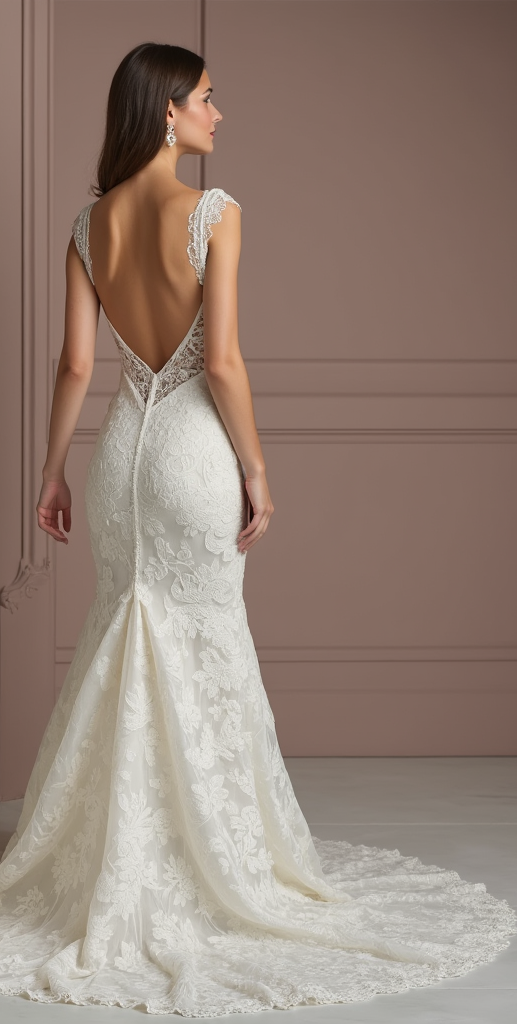 Mermaid Wedding Dress for Winter Weddings with a Dramatic Touch