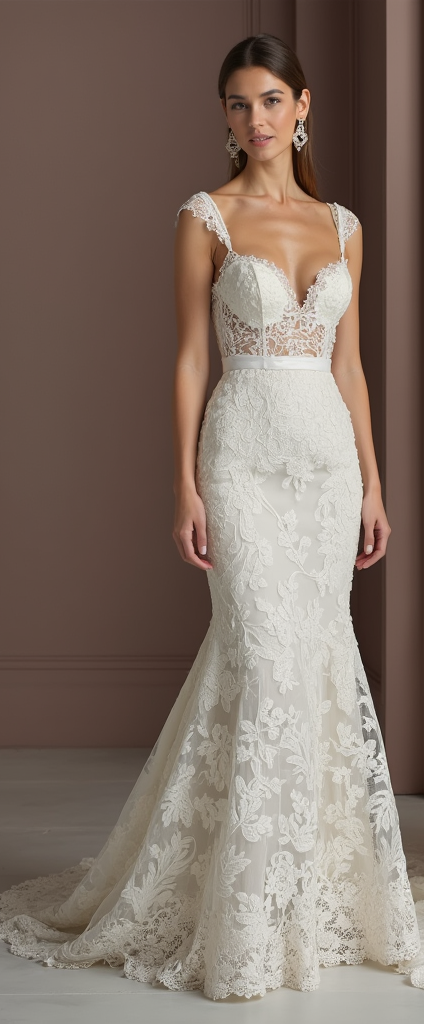 Mermaid Wedding Dress for Winter Weddings with a Dramatic Touch