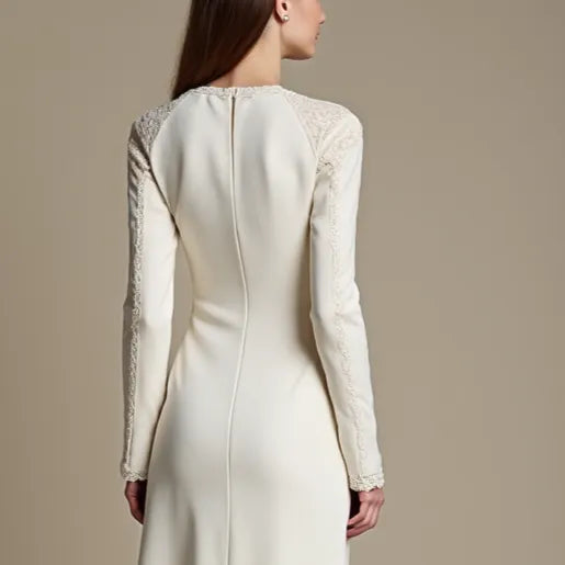 Mini Wedding Gown with Romantic Silhouette for Chic Brides
