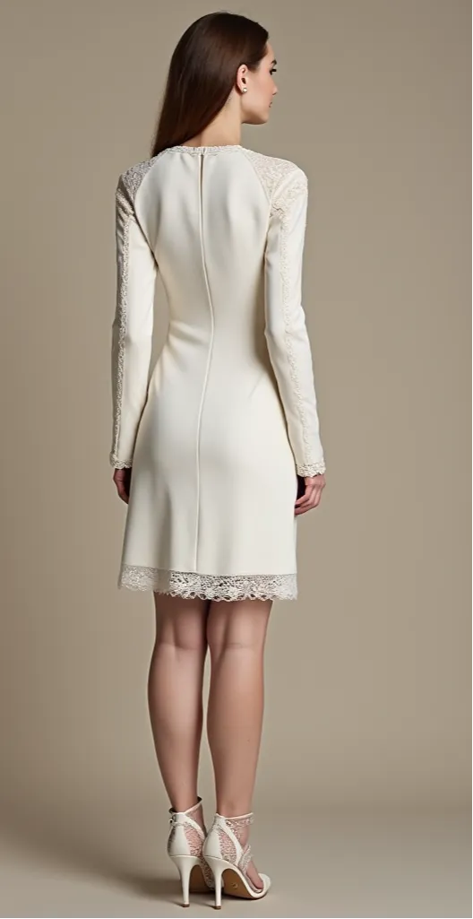 Mini Wedding Gown with Romantic Silhouette for Chic Brides