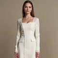Mini Wedding Gown with Romantic Silhouette for Chic Brides