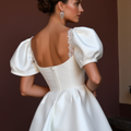 Casual Short Wedding Dress and Mini Dress for a Simple Yet Elegant Bridal Look