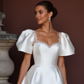 Casual Short Wedding Dress and Mini Dress for a Simple Yet Elegant Bridal Look