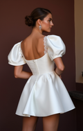 Casual Short Wedding Dress and Mini Dress for a Simple Yet Elegant Bridal Look