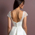 Short Wedding Dress and Mini Dress with a Fit-and-Flare Silhouette for a Feminine Look