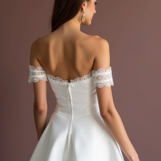 Trendy Short Wedding Dress and Mini Dress with a Tiered Skirt for Extra Volume