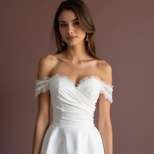 Trendy Short Wedding Dress and Mini Dress with a Tiered Skirt for Extra Volume