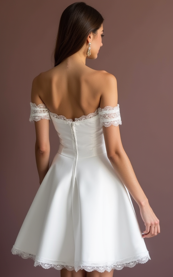 Trendy Short Wedding Dress and Mini Dress with a Tiered Skirt for Extra Volume