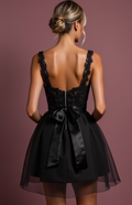 Sexy Black Evening Dress & Prom Gown with High Slit and Off-Shoulder Design