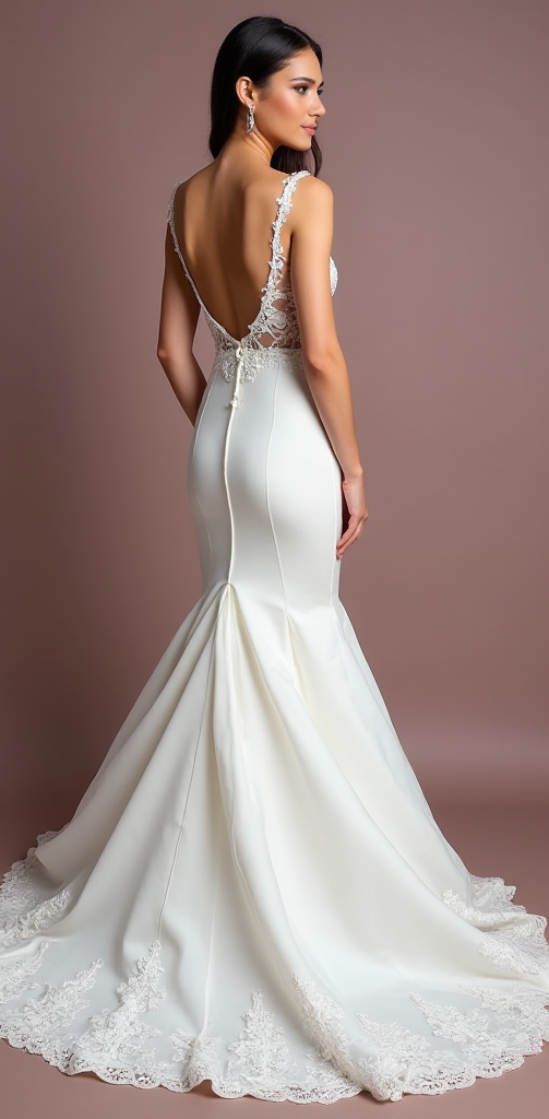 Mermaid Wedding Dress with a Chapel Train for a Classic Bridal Look