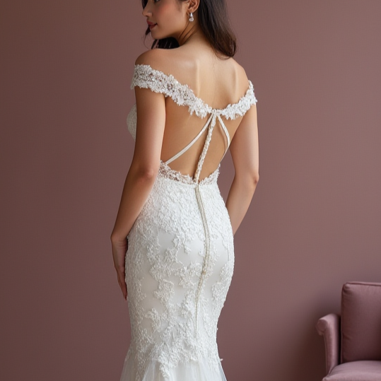 Mermaid Wedding Dress with a Corset Bodice for a Sculpted Silhouette