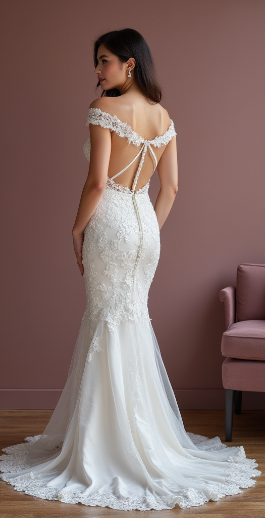 Mermaid Wedding Dress with a Corset Bodice for a Sculpted Silhouette