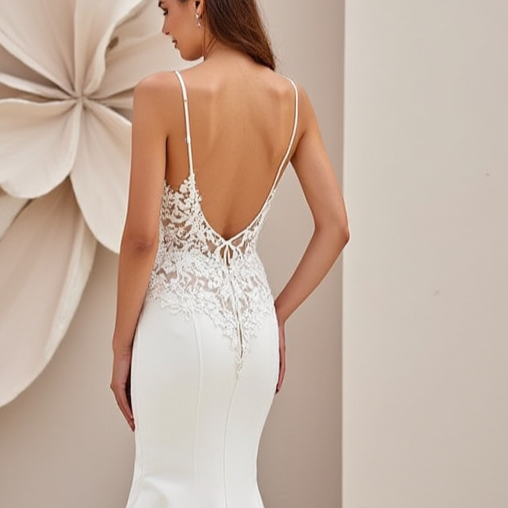 Mermaid Wedding Dress with a Vintage-Inspired Fit for Retro Brides