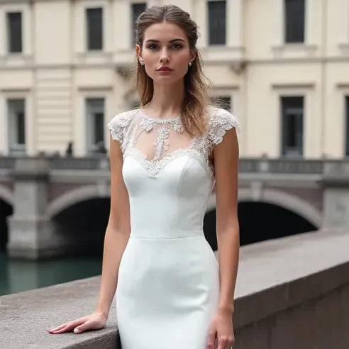 Mermaid Wedding Dress with an Open Back for a Glamorous Bridal Look