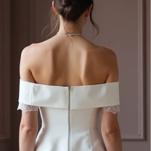 Mini Short Wedding Dress with Sleeves for a Sophisticated Bridal Look