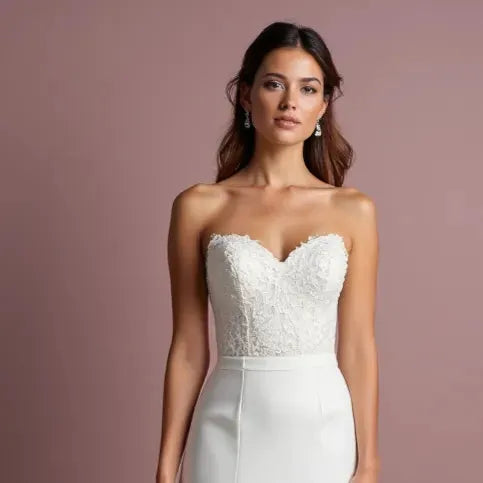 Mermaid Wedding Dress with Ruffle Details for a Dramatic Effect