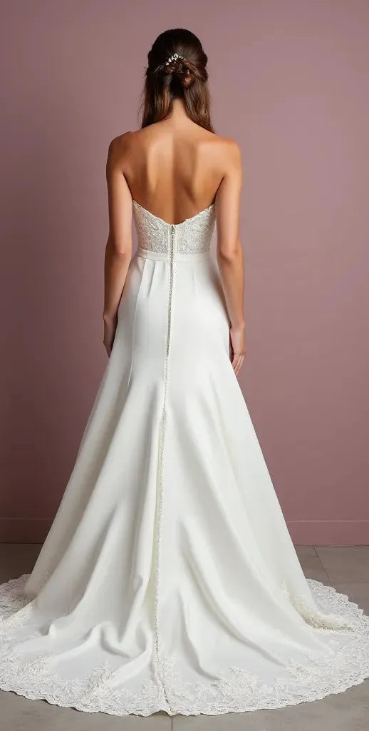Mermaid Wedding Dress with Ruffle Details for a Dramatic Effect