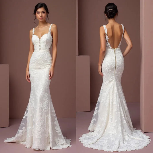 Mermaid Wedding Dress with a Draped Bodice for a Flattering Shape