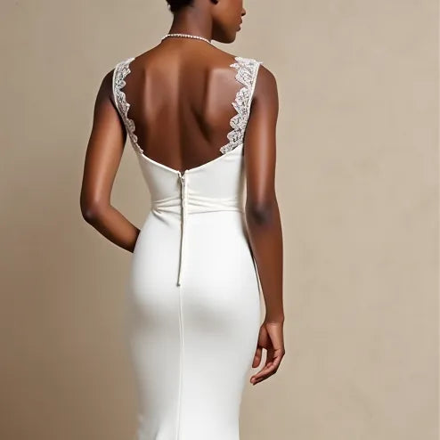 Mermaid Wedding Dress with a Dramatic Fishtail for a Bold Bridal Look