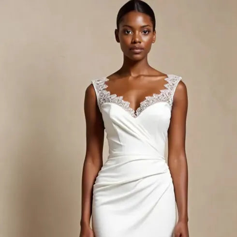 Mermaid Wedding Dress with a Dramatic Fishtail for a Bold Bridal Look