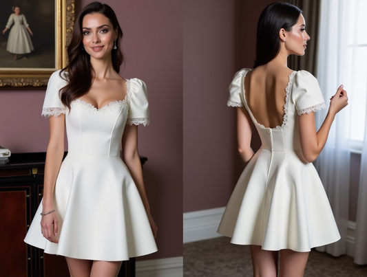 Boho Short Wedding Dress and Mini Dress with a Relaxed Fit for Effortless Style