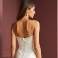 Chic Mini Short Wedding Dress with an Off-the-Shoulder Design for a Modern Bride