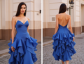 Elegant Blue Prom Dress and Evening Gown with a Flared Skirt for a Beautiful Fit